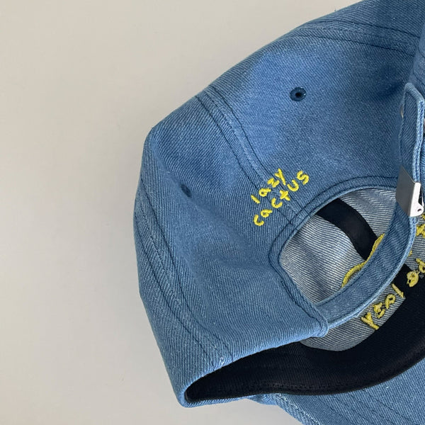 slogan denim ball cap