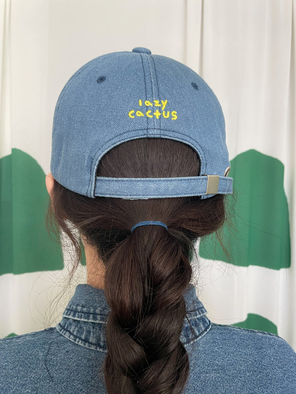 slogan denim ball cap