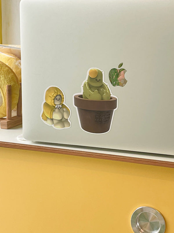 Removable Stickers / Lazycactus or Lazybanana